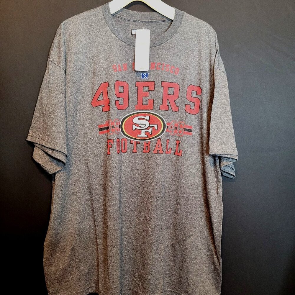 49ers NFL Team Apparel Tshirt Original Tags Mens Size 2XL Gray